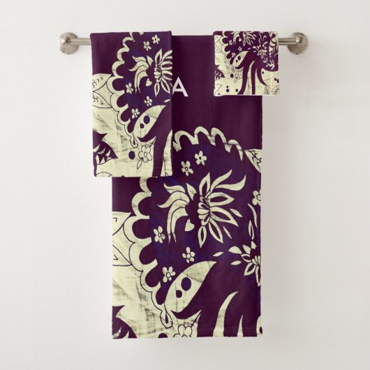 Elegant Modern Floral Bad Handdoek (Insitu)