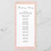 Elegant Modern Floral Chic Wedding Welkom Programma (Achterkant)