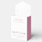 Elegant modern Floral Cross Baptisme Bedankdoosjes (Geopend)