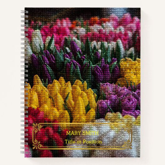 Elegant modern Floral Gold Notitieboek (Voorkant)