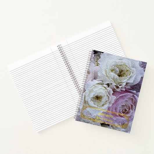 Elegant modern Floral Gold Notitieboek (Binnen)