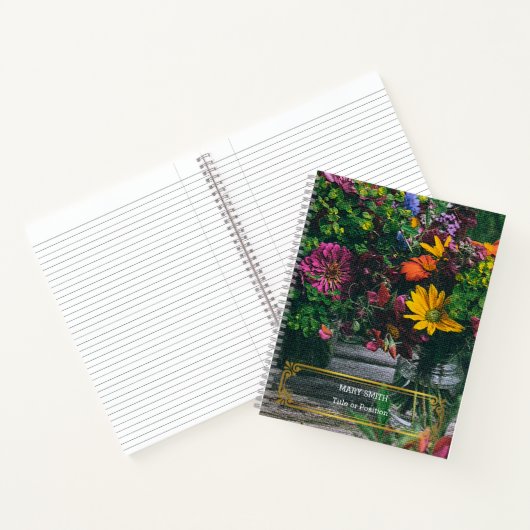 Elegant modern Floral Gold Notitieboek (Binnen)