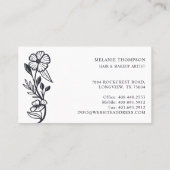 Elegant & Modern Floral Monogram Krans Roze Visitekaartje (Achterkant)