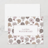 Elegant modern Floral Pattern, gepersonaliseerd Notitiekaartje (Voorkant / Achterkant)