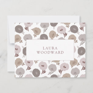 Elegant modern Floral Pattern, gepersonaliseerd Notitiekaartje
