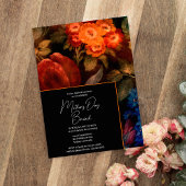 Elegant Modern Floral Sinaasappel Moederdag brunch Kaart