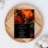 Elegant Modern Floral Sinaasappel Moederdag brunch Kaart