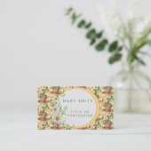 Elegant Modern Floral Visitekaartje (Staand voorkant)