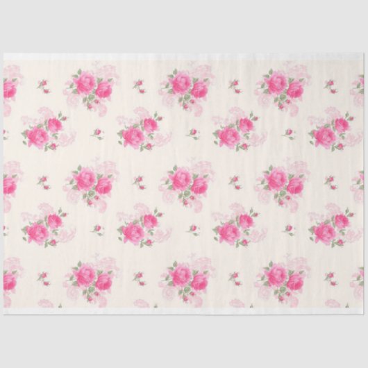  Elegant modern Floral Weefpapier Tissuepapier (Voorkant)