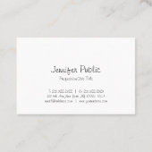 Elegant modern Freehand Script Clean Graceful Visitekaartje (Achterkant)
