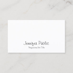 Elegant modern Freehand Script Simple Plain Visitekaartje