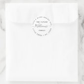 Elegant Modern Future Mr en Mrs Address Label (Tas)