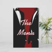 Elegant Modern Gay Mannen Wedding Menu (Staand voorkant)