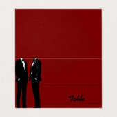 Elegant Modern Gay Men Wedding Rainbow Place Cards (Outside Unfolded)