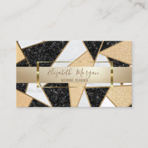 Elegant modern Geometric Marble, Gold Lijst Visitekaartje