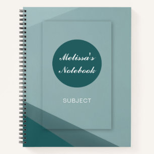 Elegant modern Geometrisch Manuscript gepersonalis Notitieboek