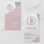 Elegant modern geometrisch ontwerp visitekaartje (Voorkant / Achterkant)