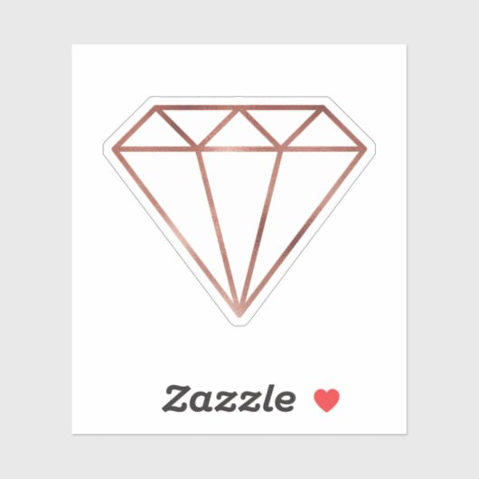 Elegant modern geometrisch roos gouddiamant sticker (Vel)
