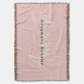 Elegant modern gepersonaliseerd met naam monogram deken (Voorkant Verticaal)