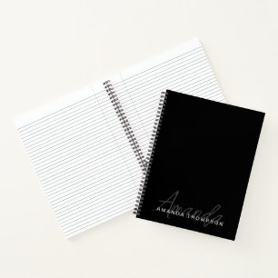 Elegant modern gepersonaliseerd met naam monogram notitieboek