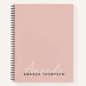 Elegant modern gepersonaliseerd met naam monogram notitieboek (Voorkant)