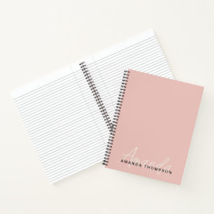 Elegant modern gepersonaliseerd met naam monogram notitieboek