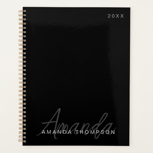 Elegant modern gepersonaliseerd met naam monogram planner (Voorkant)