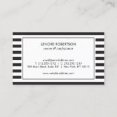 Elegant modern gestreept bakkerij Visitekaartje (Achterkant)