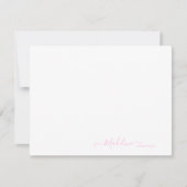 Elegant Modern Girly Script Blush Roze Notitiekaartje (Voorkant)