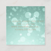 Elegant Modern Glamorouse, Faux Gold, Bokeh, Flowe Vierkante Visitekaartje (Achterkant)