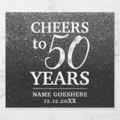 Elegant modern Glitter Birthday Party Jubileum Bier Etiket (Enkel label)