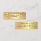 Elegant modern Glitter Brush Stroke Geometric Mini Visitekaartje (Voorkant / Achterkant)