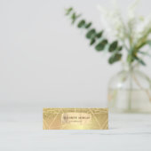 Elegant modern Glitter Brush Stroke Geometric Mini Visitekaartje (Staand voorkant)