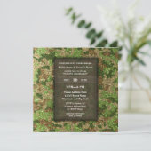 Elegant Modern Glitter Camouflage Military Wedding Kaart (Staand voorkant)