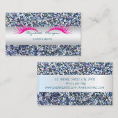 Elegant Modern Glitter, Faux Lashes Visitekaartje (Voorkant / Achterkant)