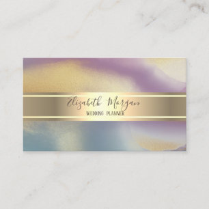 Elegant modern glitter, Gold Stripe Colorful Visitekaartje