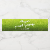 Elegant Modern Glitter Grand Opening Jubileum Waterfles Etiket (Enkel label)