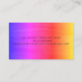 Elegant modern glitter hoofdtelefoon DJ kleurrijk Visitekaartje (Achterkant)