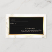 Elegant Modern Glitter Lijst, Marble Reference Kaa Aanbevelingskaartje (Achterkant)