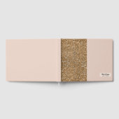 Elegant modern Glitter Roos Gold Blush Glam Party Gastenboek (Volledig)