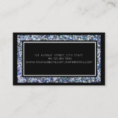 Elegant modern glitter, Sparkles, Lijst Visitekaartje (Achterkant)