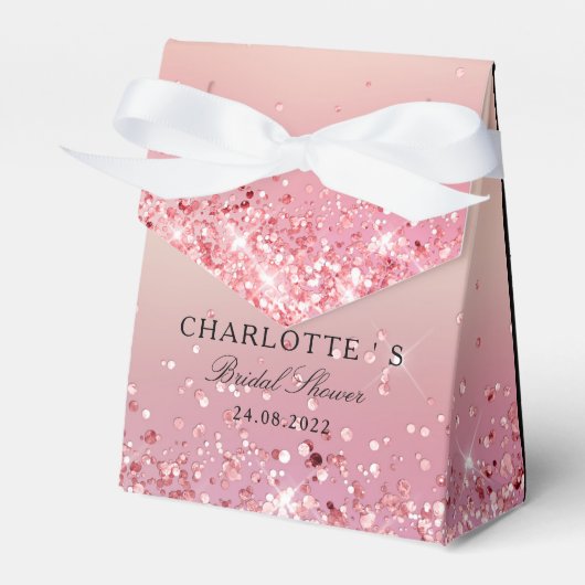 Elegant Modern Glitter Vrijgezellenfeest Geschenks Bedankdoosjes (Voorkant Zijde)