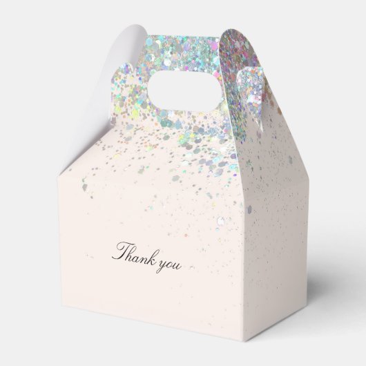Elegant Modern Glitter Vrijgezellenfeest Geschenks Bedankdoosjes (Achterkant)