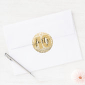 Elegant Modern Gold 40e verjaardag Glitter Ronde Sticker (Envelop)