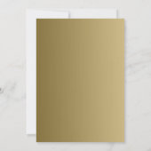 Elegant Modern Gold and White Wedding Invitation Kaart (Achterkant)