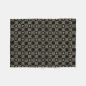 Elegant modern Gold Art Deco Squares tegels Patroo Fleece Deken (Voorkant (Horizontaal))