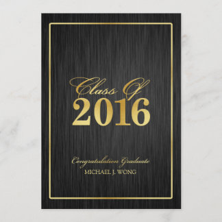 Elegant Modern Gold Class of 2016 Afstuderen Kaart