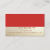 Elegant, modern, Gold Confetti, hoge hiel, rood Visitekaartje (Achterkant)