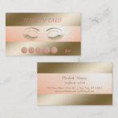 Elegant Modern Gold Faux Lashes Loyalty Kaart (Voorkant / Achterkant)