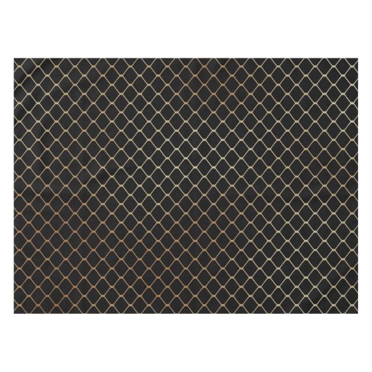 Elegant modern Gold Fence Chain Patroon | Tafelkleed (Voorkant (Horizontaal))